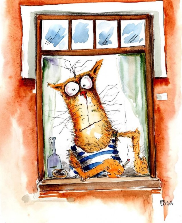 И опять трудноузнаваемые персонажи от малоизвестного художника