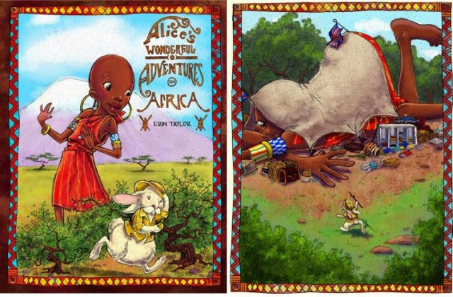 Нарисованные от руки африканские киноафиши