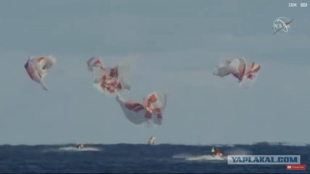 Первая посадка Dragon v2 от Spacex