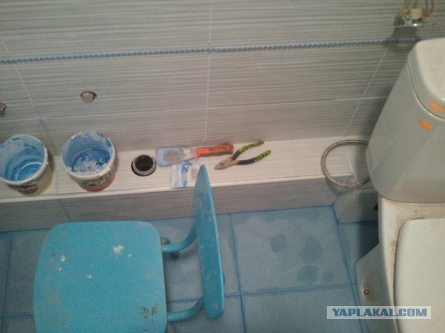 Ремонт в ванной комнате, совмещенный санузел.