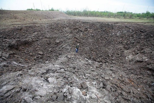 Мощнейший взрыв на окраине Донецка 16.06.15