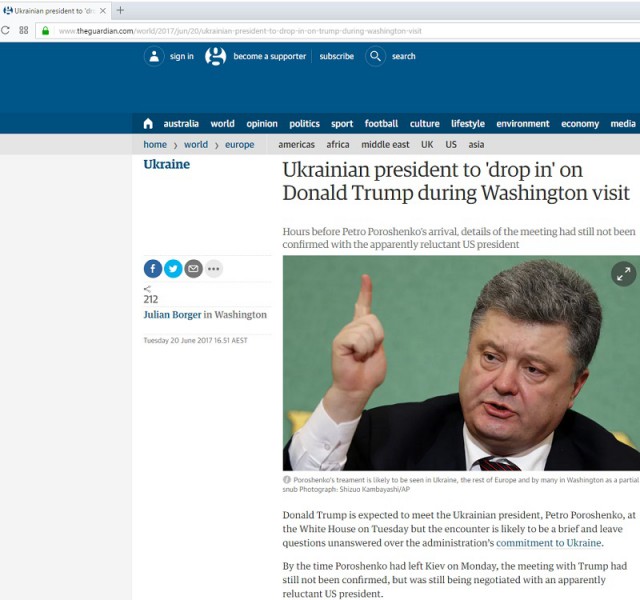 Дональд Трамп и Пётр Пороше́нко