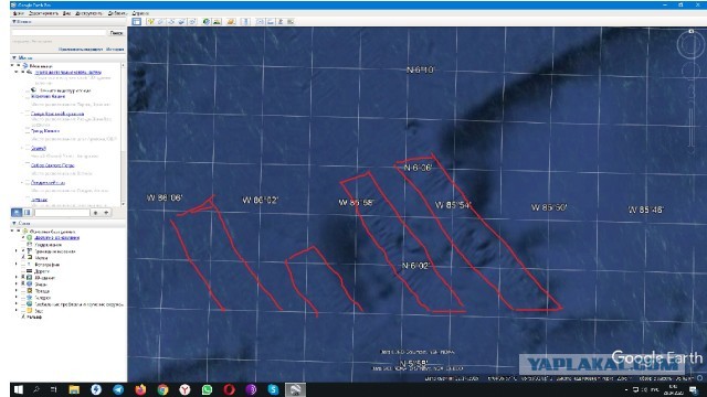 Археолог с помощью Google Earth обнаружил аномалию на дне Тихого океана