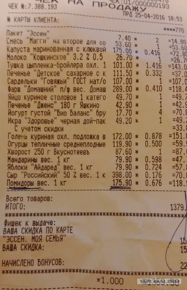 Жена послала за помидоркой