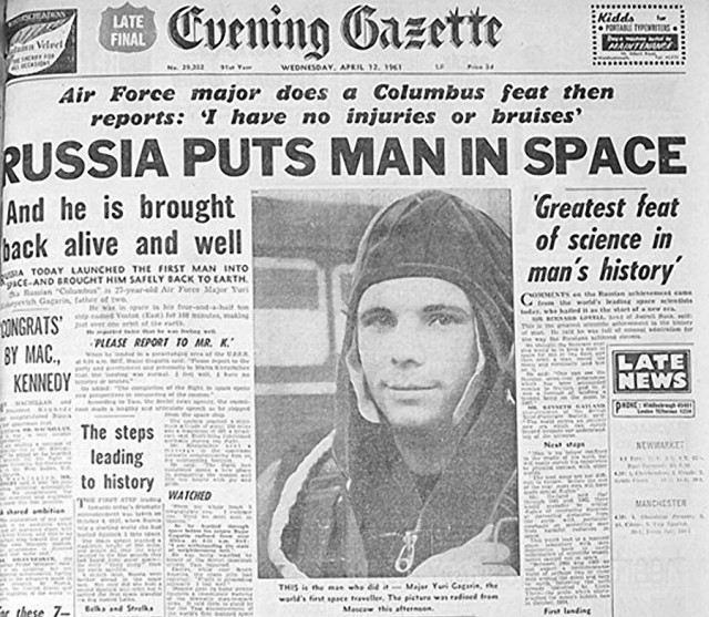 Западная пресса о полёте Юрия Гагарина