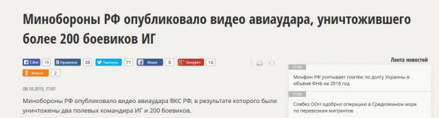 Нанесение авиаударов в провинциях РАККА и АЛЕППО