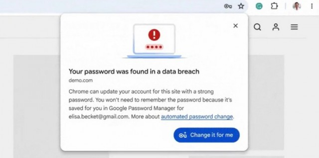 Chrome будет автоматически менять скомпрометированные пароли пользователей