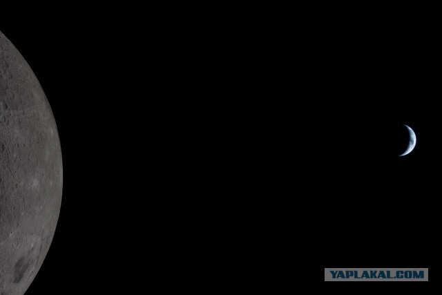 NASA показали кадр полного солнечного затмения и закат Земли, снятые с борта Orion