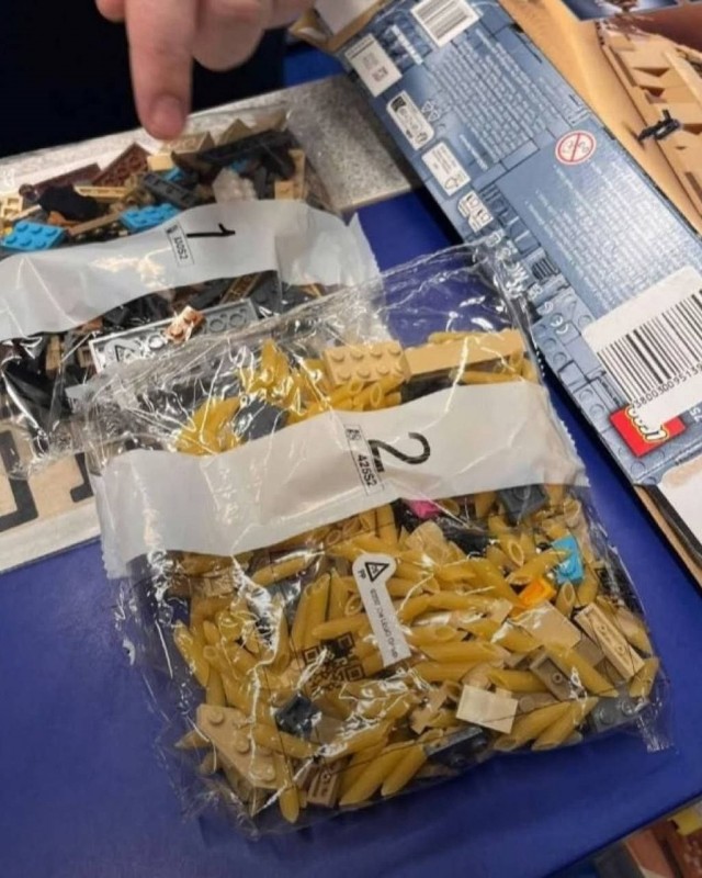 Мужик из Калифорнии покупал дорогие наборы LEGO, вытаскивал из них детали, засыпал внутрь макароны и возвращал коробки в магазин