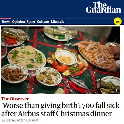 Рождественский корпоратив авиаконцерна Airbus вызвал отравление у 700 человек
