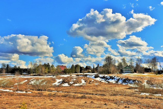 Начало весны в деревне