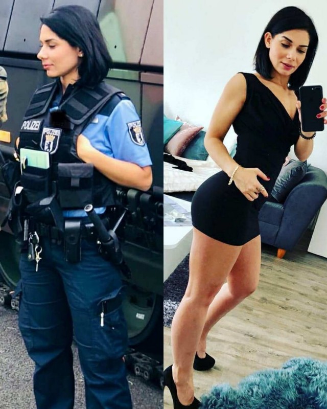 Девушки в форме и без нее
