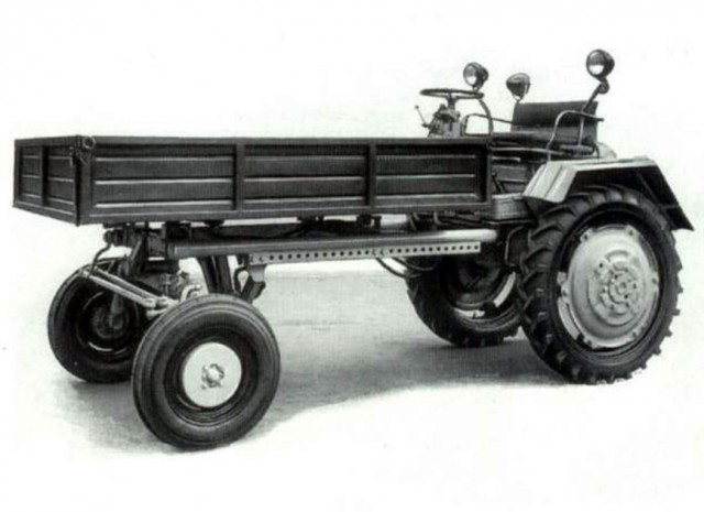 Трактор Т-16. Необычное самоходное шасси передним грузовым отсеком