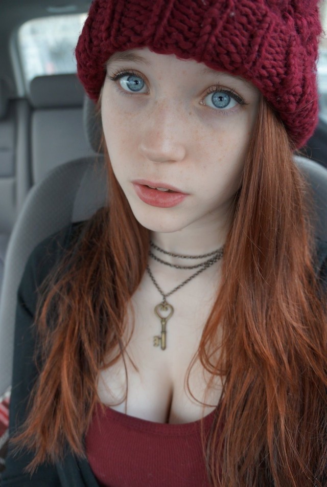 POV beauty young redhead