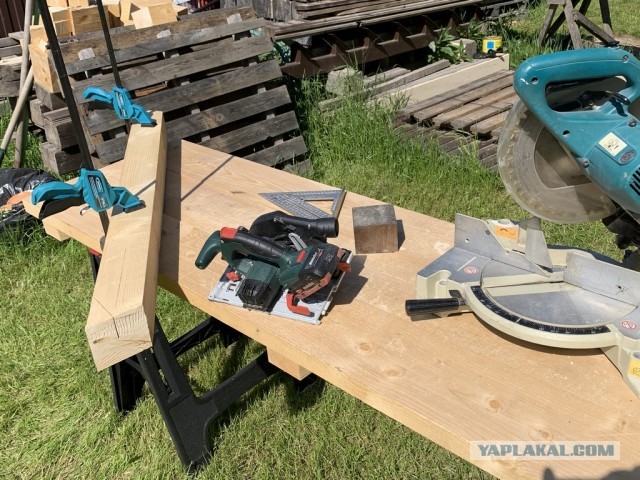 Навес для авто из бруса своими руками