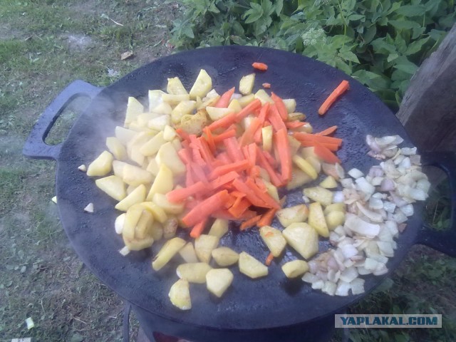 Садж овощной, готовим на природе