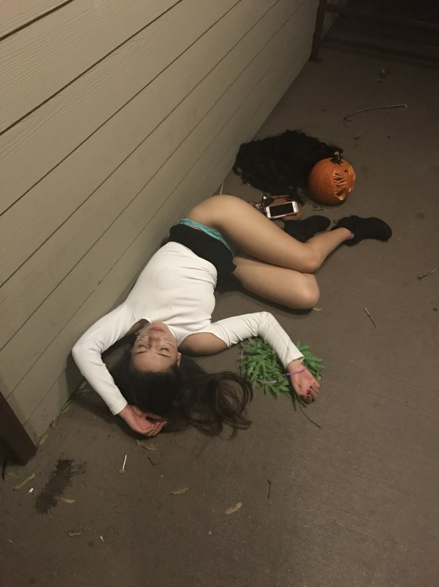 Abused asian street girl