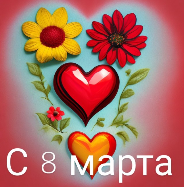 Конкурс на самую открытку с 8 марта.