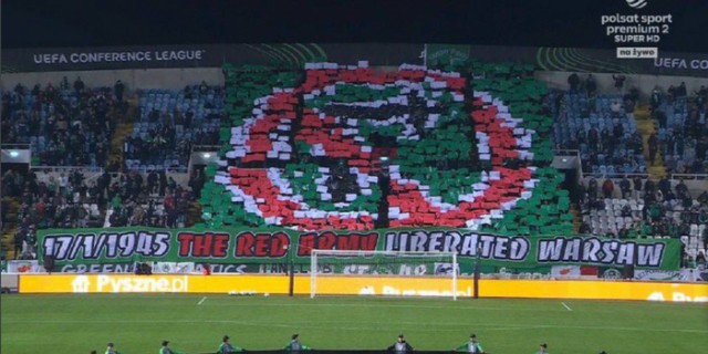 «Легия» пожаловалась в УЕФА на баннер об освобождении Варшавы Красной армией