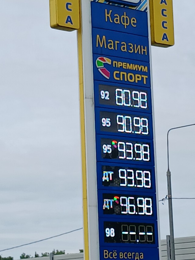 Цена на бензин Тула