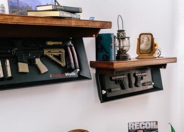 Скрытое хранение оружия в мебели
