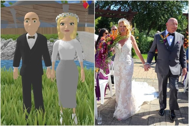 В метавселенной сыграли первую свадьбу — пара из Флориды впервые встретилась в виде аватаров в виртуальном офисе