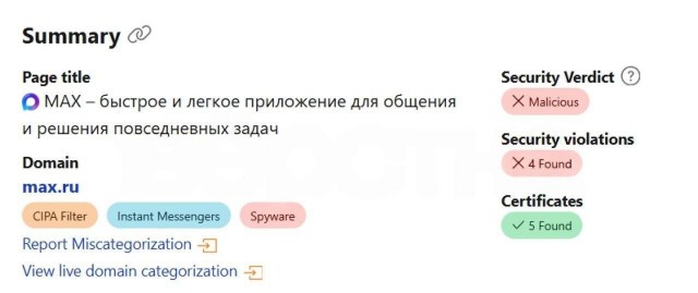 MAX признали шпионским приложением