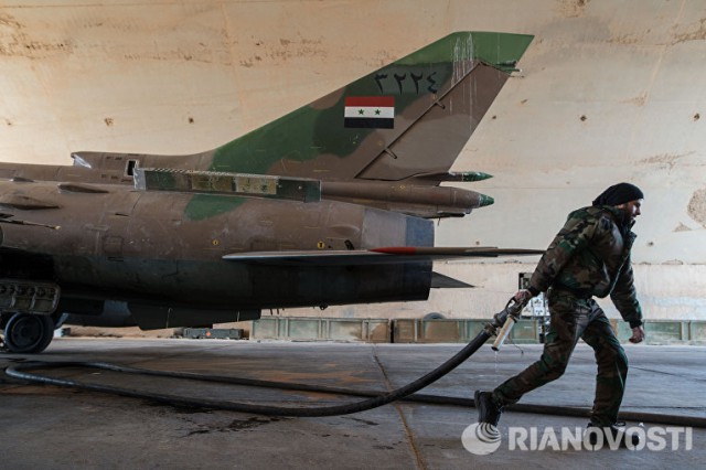В Сирии сбили боевой самолет, пилота взяли в плен