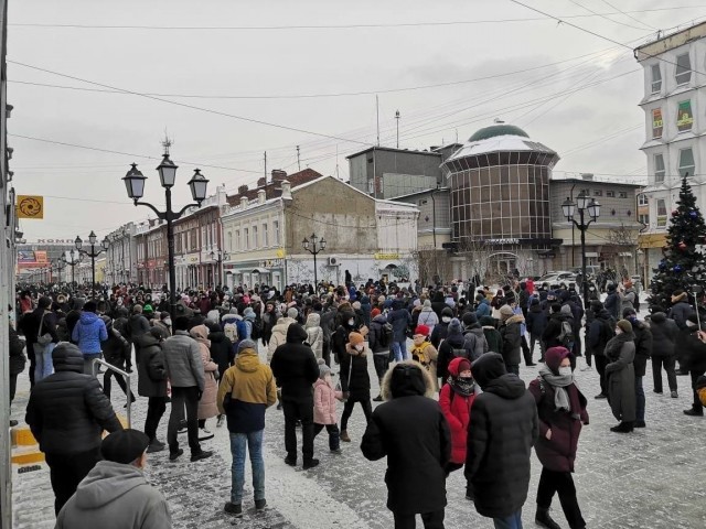 Омон в хабаровске. 23.01