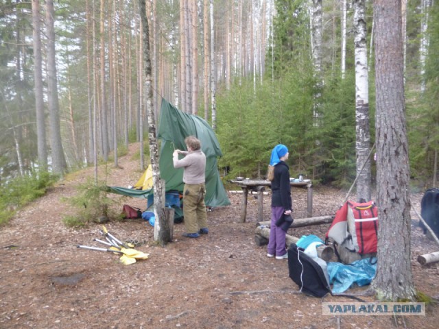 Поход: Карелия, река Шуя, женщина, байдарка.