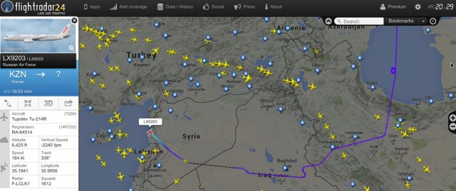 В Сирию прибыл самолет Ту-214Р