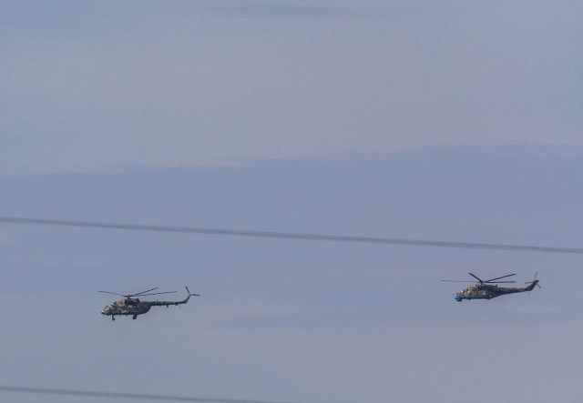 Белорусские вертолёты в Польше