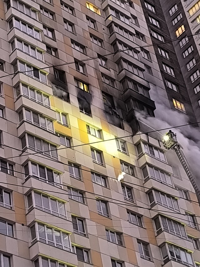 Серьезный пожар в Измайлово