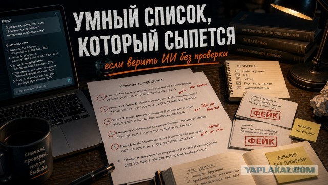 Почему список литературы от нейросети выглядит умно, а потом сыпется на первой проверке?