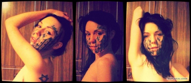 Девушка сделала тату имени парня на лице