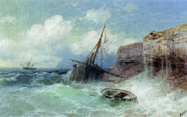 Легендарная буря 1854 года в Крыму неподалеку от Балаклавы