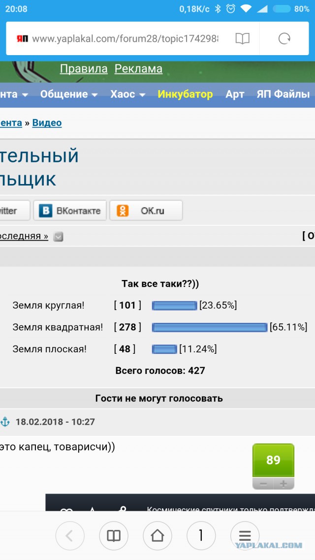 Такой убедительный плоскоземельщик