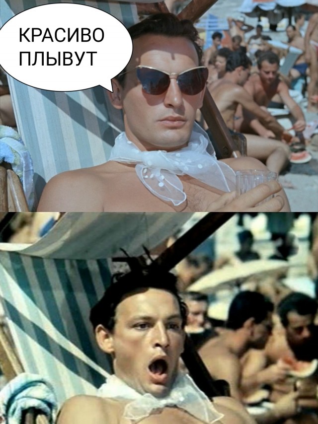 Коровы плавают