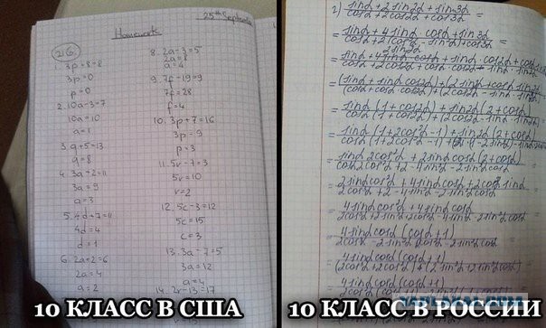 Школа в США vs Школа в России