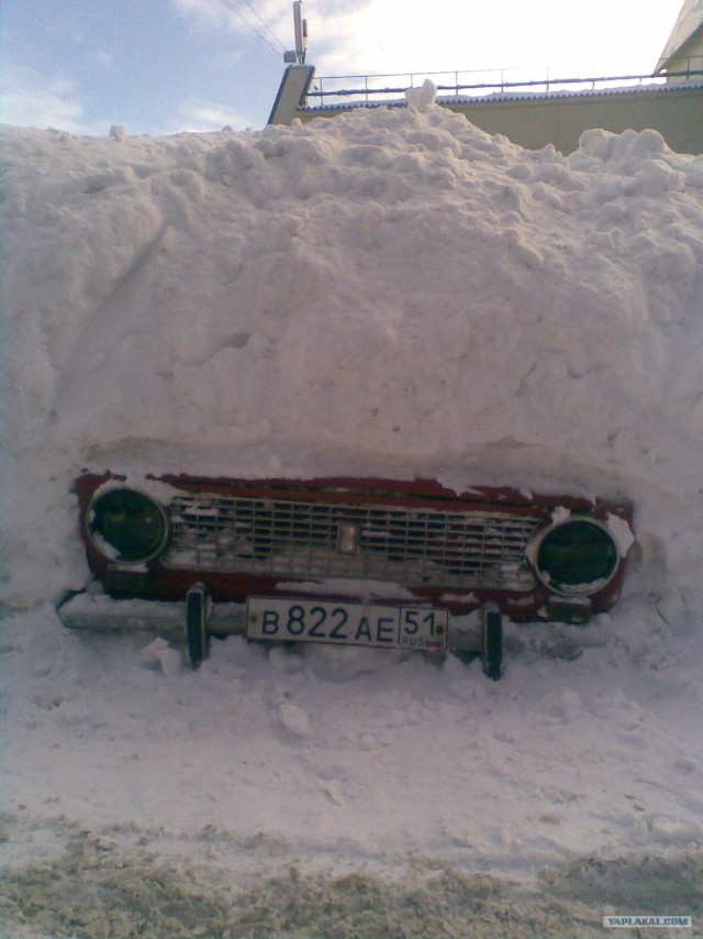 Мурманск после снегопада