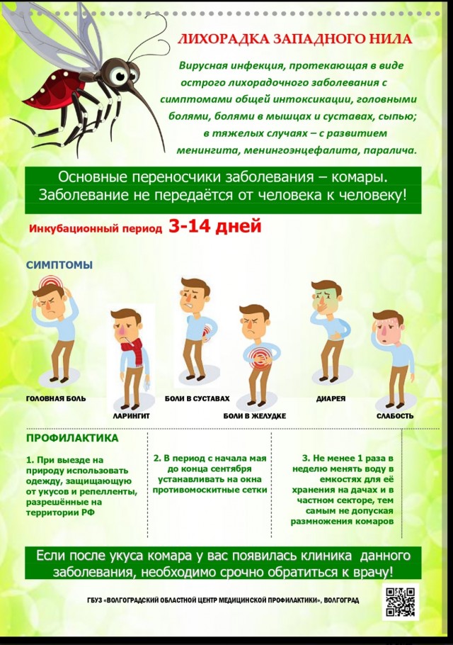 Пик заболеваемости лихорадкой Западного Нила ожидается в августе — Роспотребнадзор
