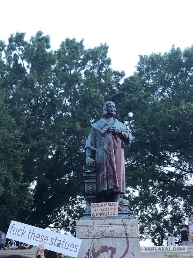В столице Юга США снесли памятник Колумбу. Маразм полный.