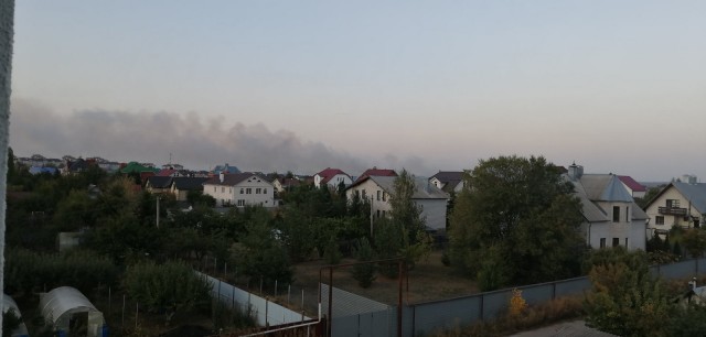Воронеж, горит пригород