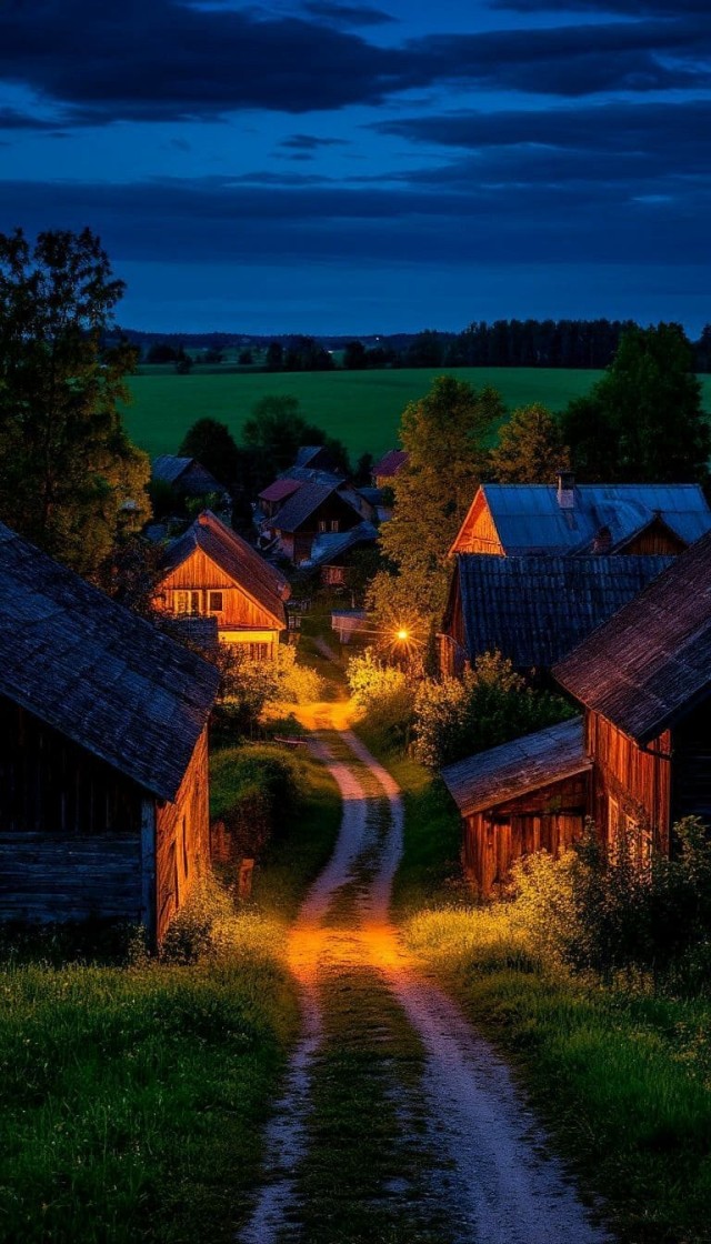 Летний вечер в деревне