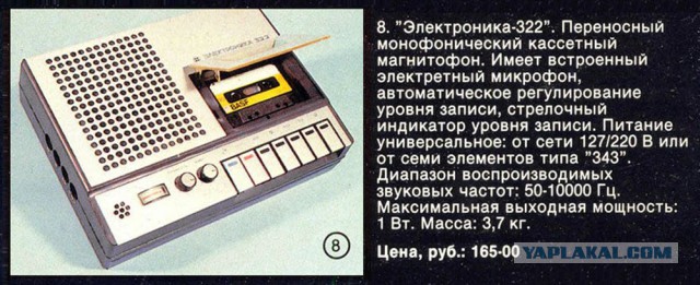 Магнитофоны кассетные портативные СССР