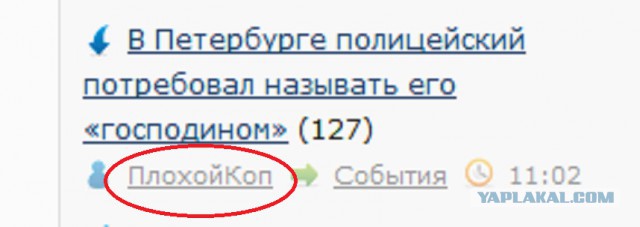 В Петербурге полицейский потребовал называть его «господином»