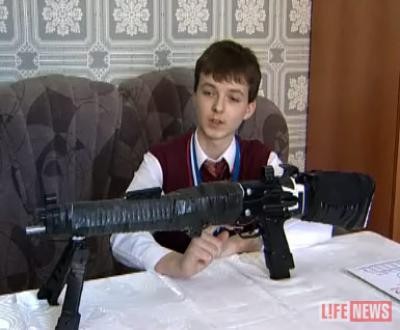 Школьник изобрел боевую винтовку