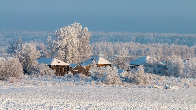 Алтайские деревни зимой