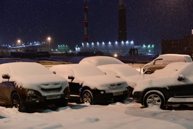 Полярная ночь в Мурманске