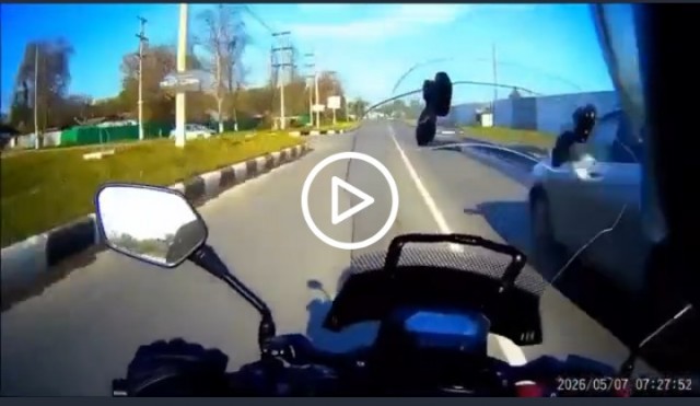 В Новокуйбышевске байкер снял момент своей гибели